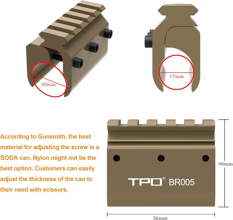 FSI Barrel Mount with Picatinny Rail for Laser Flashlight - Image 3